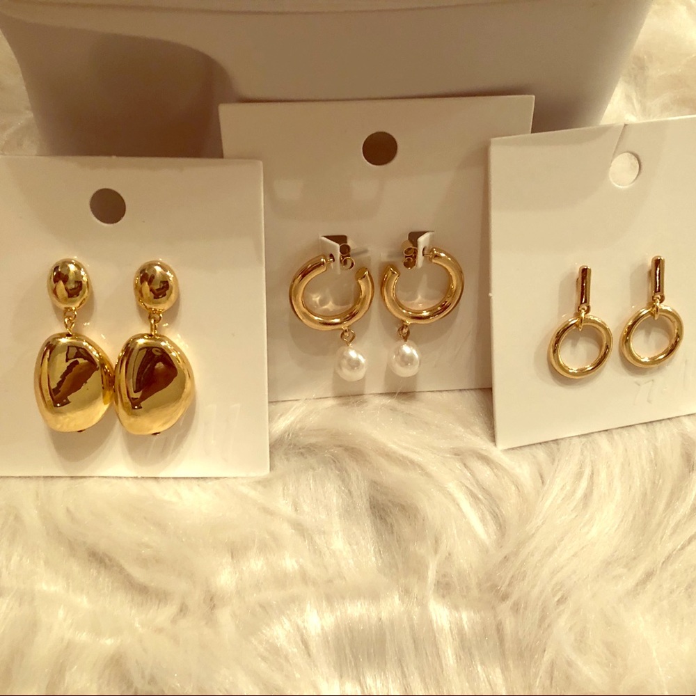 New H&M Gold Earrings